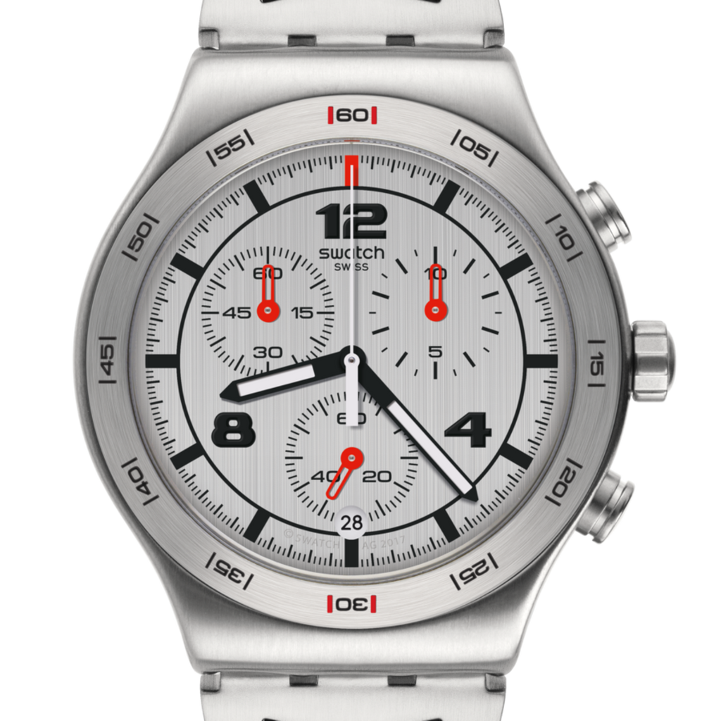 SWATCH YVS447G Silver Again Men's Watch
