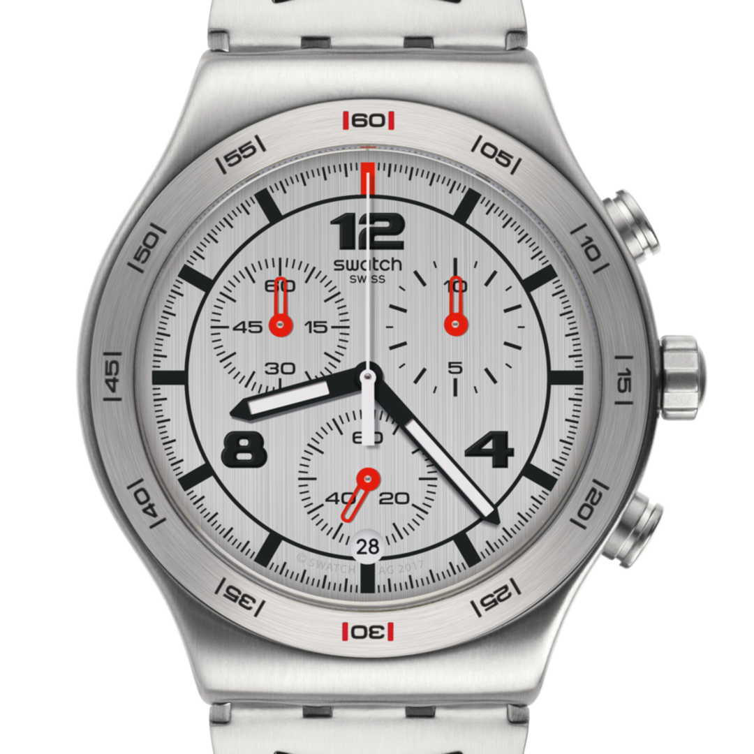 SWATCH YVS447G Silver Again Men's Watch