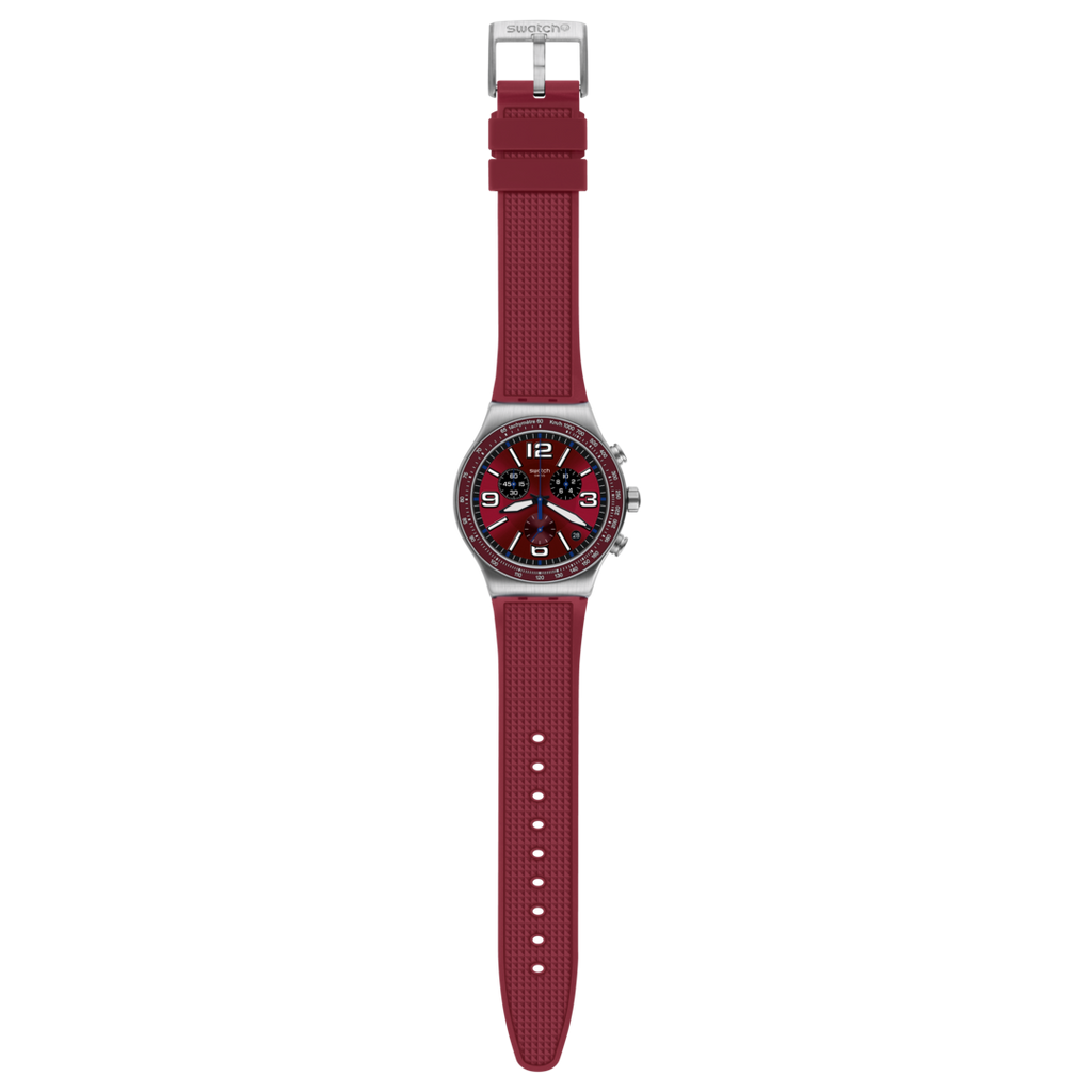SWATCH YVS464 Wine Grid Men's Watch