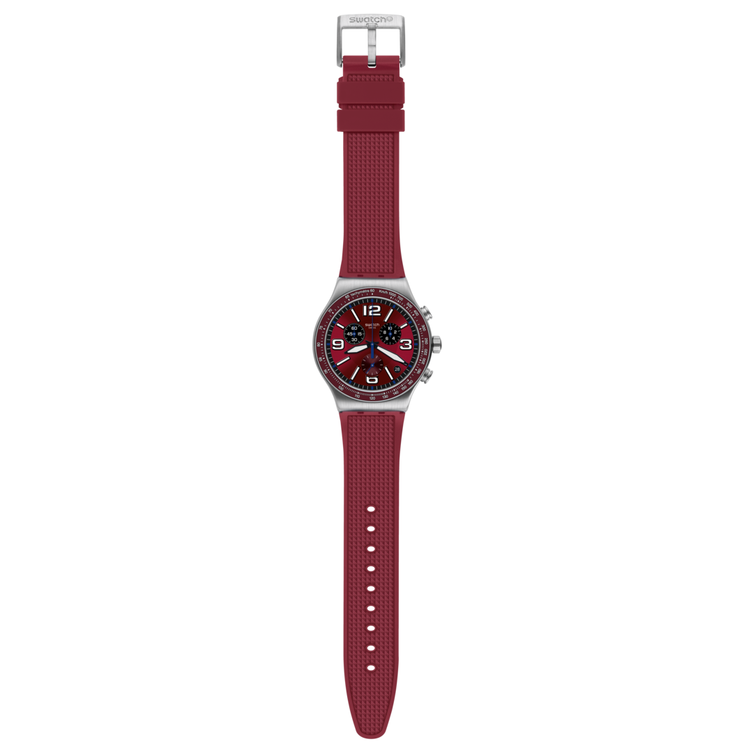 SWATCH YVS464 Wine Grid Men's Watch
