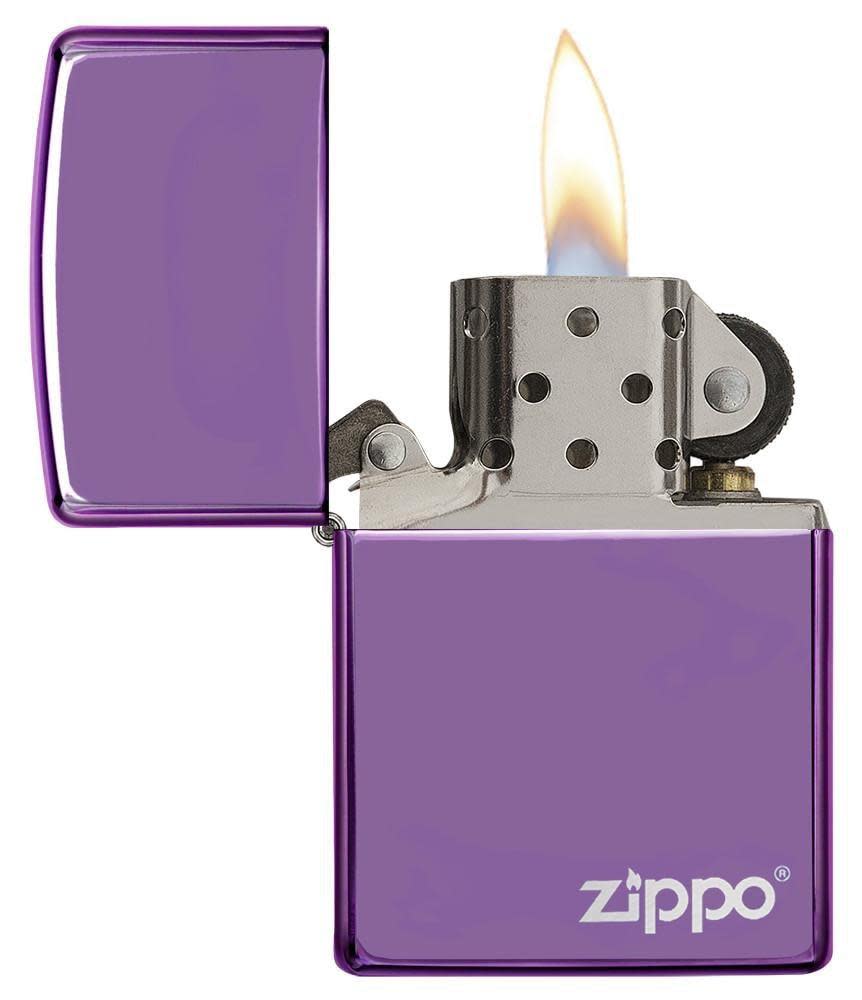 Classic High Polish Purple Zippo Logo 24747ZL
