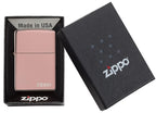 Classic High Polish Rose Gold Zippo Logo 49190ZL