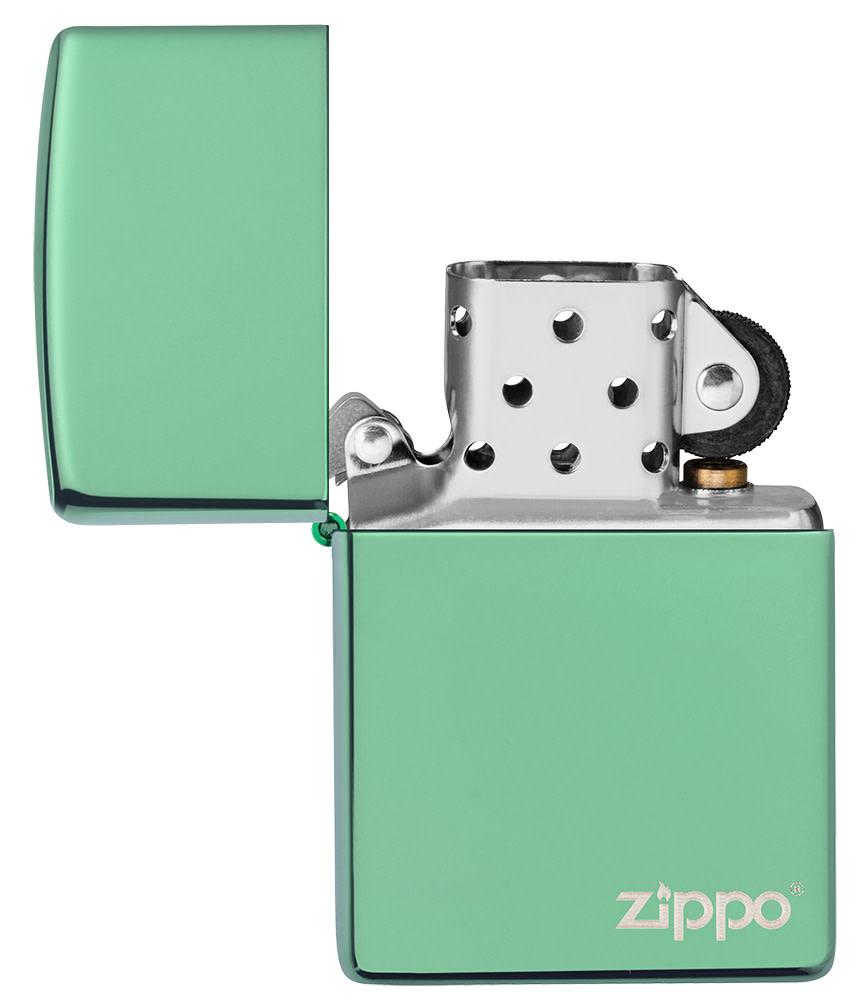 Classic High Polish Green Zippo Logo - 28129ZL
