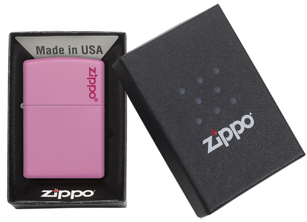 Classic Pink Matte Zippo Logo - 238ZL