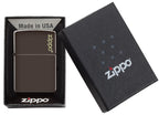 Classic Brown Zippo Logo - 49180ZL