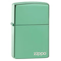 Classic High Polish Green Zippo Logo - 28129ZL