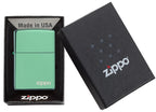 Classic High Polish Green Zippo Logo - 28129ZL