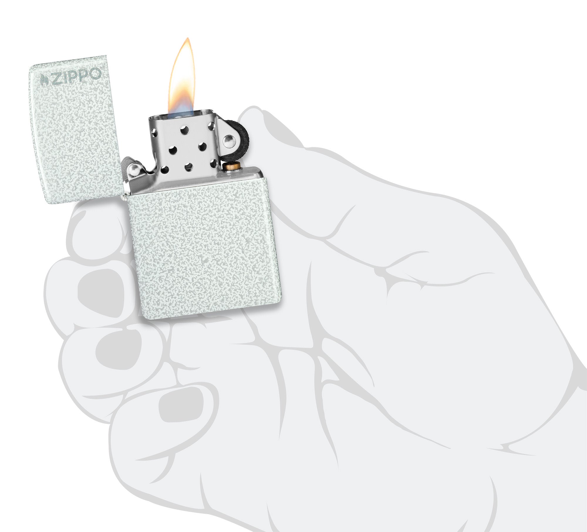Classic Glacier Zippo Logo 46020ZL