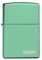 Classic High Polish Green Zippo Logo - 28129ZL