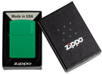Classic Grass Green Matte Zippo Logo 48629ZL