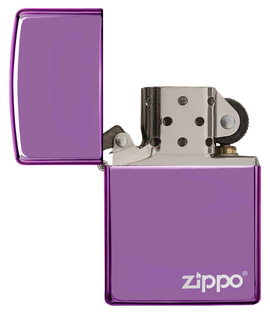 Classic High Polish Purple Zippo Logo 24747ZL
