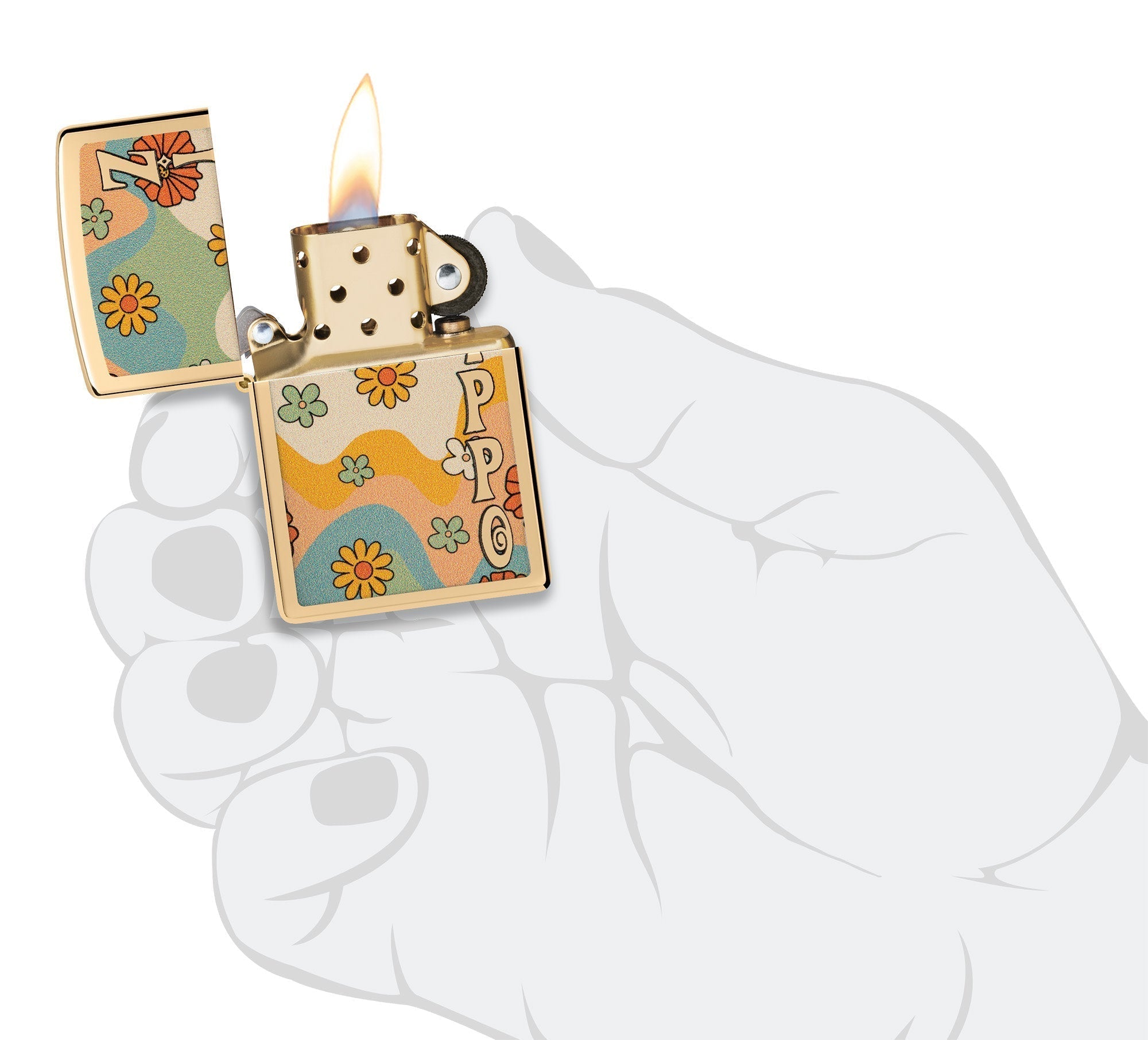 Zippo Flower Power Design 48503