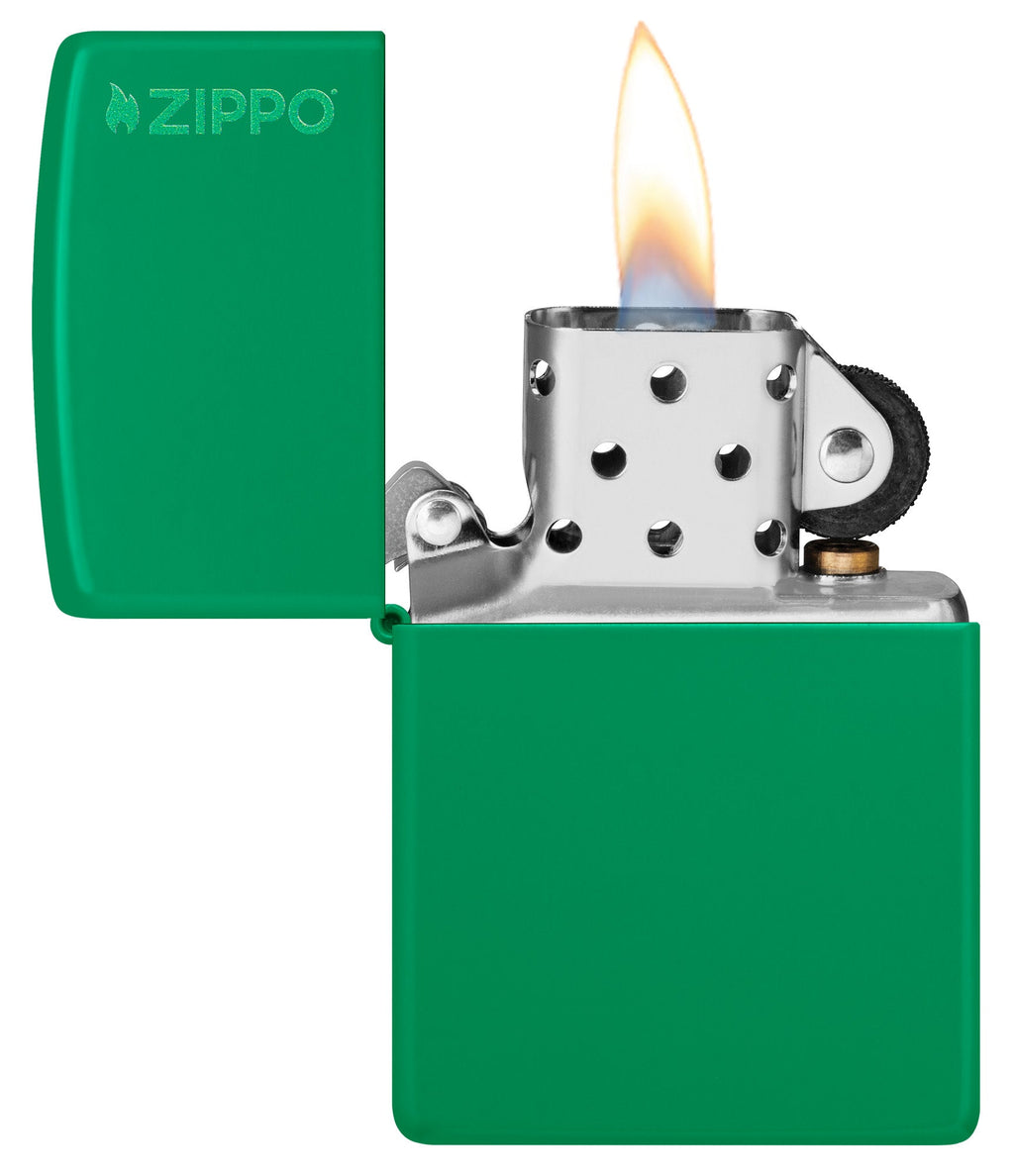 Classic Grass Green Matte Zippo Logo 48629ZL